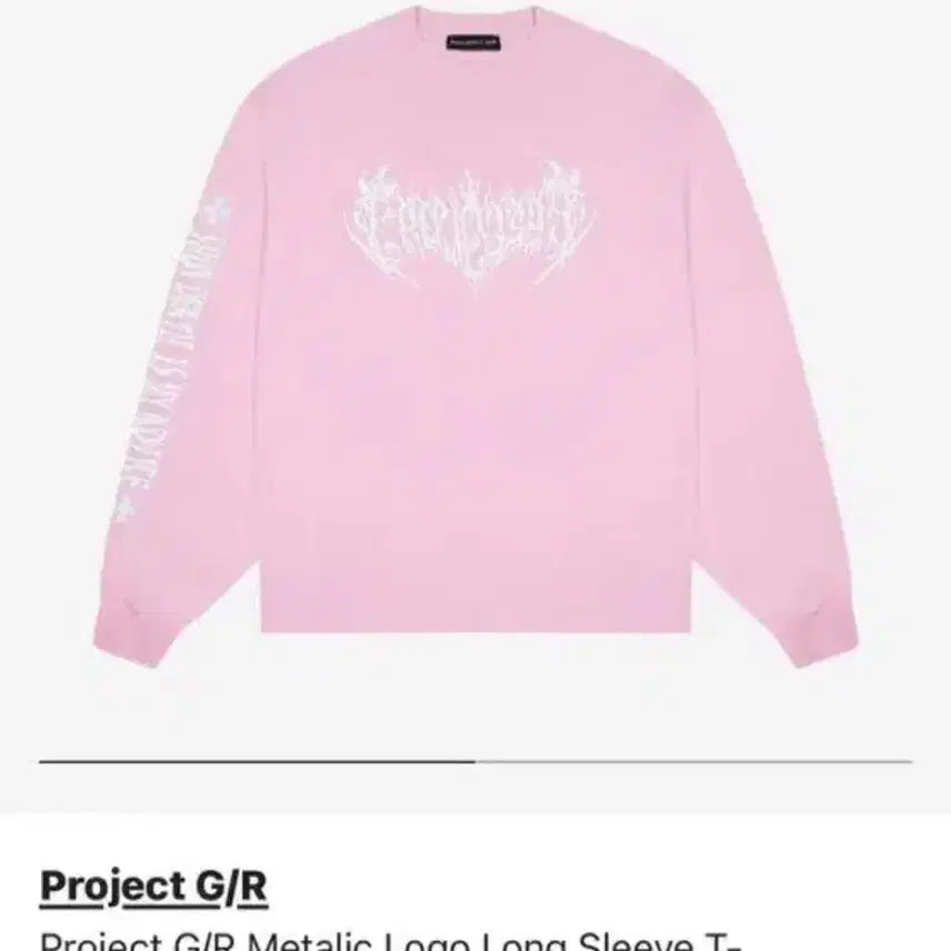 [BUNJANG] Project GR Metallic Logo Long Sleeve 2 / 프로젝트gr  메탈릭 로고 롱슬리브 2