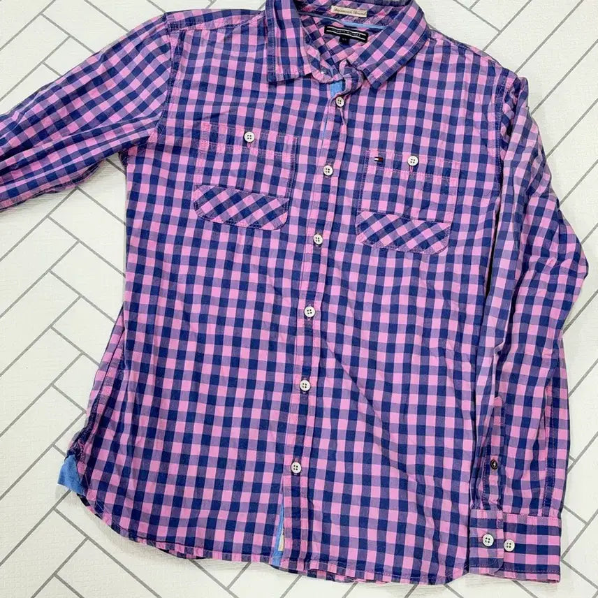 [BUNJANG] Tommy Hilfiger Girls' Checkered Shirt / 타미힐피거 여자160 체크 셔츠