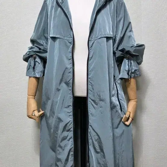 [BUNJANG] Mustbe Single-Layer Hooded Long Field Jacket Jumper / 머스트비 홑겹 후드 롱 야상 점퍼