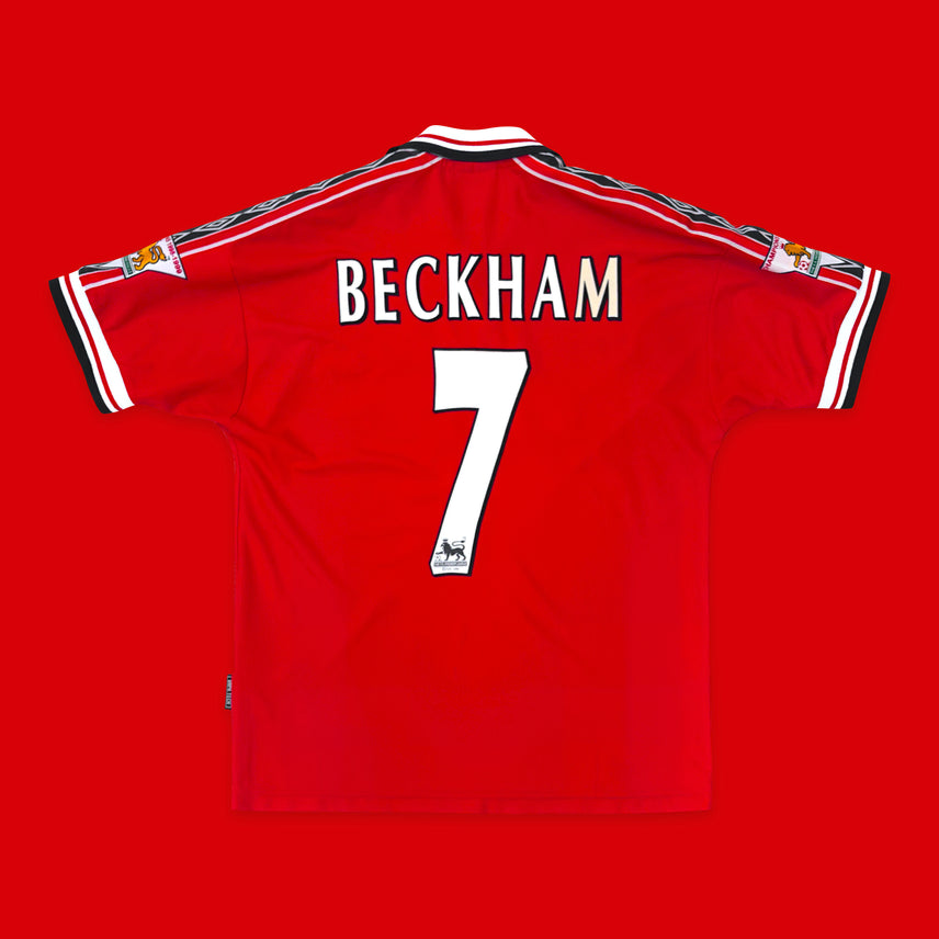 [BUNJANG] Umbro Manchester United 98/00 Home David Beckham #7 Jersey - International M / 정품 엄브로 맨유 유니폼 트레블 98 00 홈 데이비드 베컴 7 해외 M