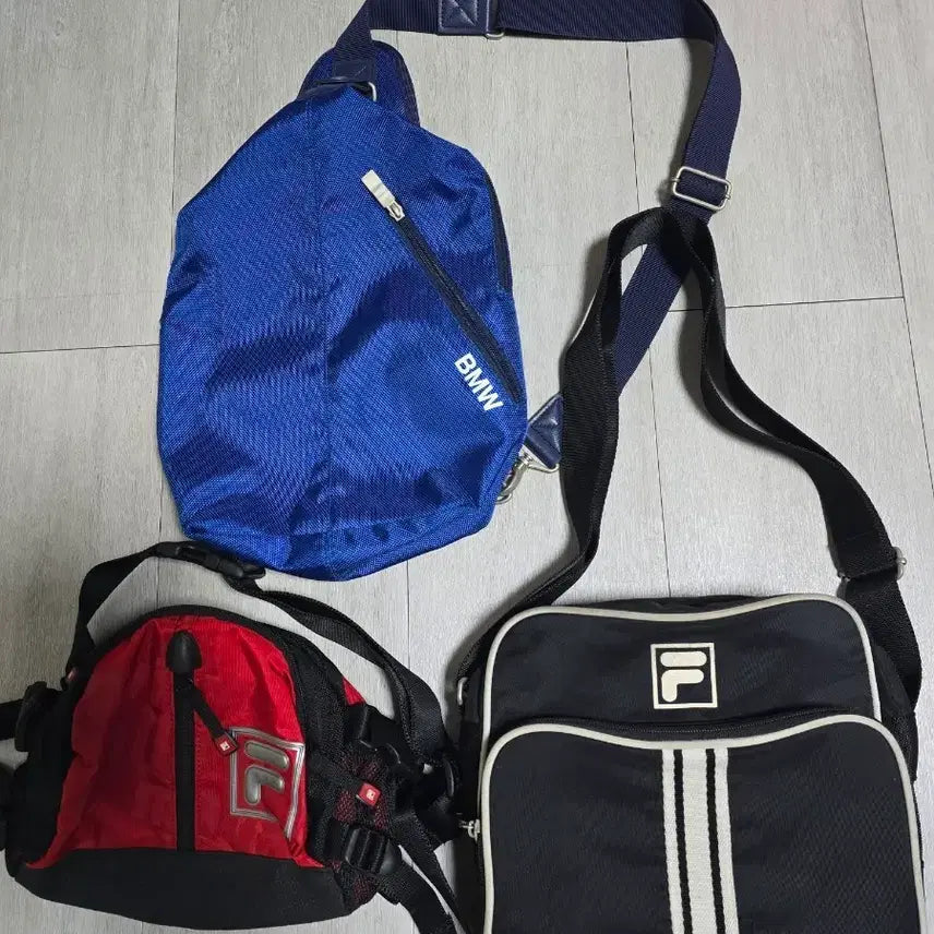 [BUNJANG] BMW Sling Bag & Crossbody Bag + FILA Waist Bag 3-Piece Set / BMW슬링백  크로스백 + FILA 힙색 가방 3종 세트 스포츠 레저가방