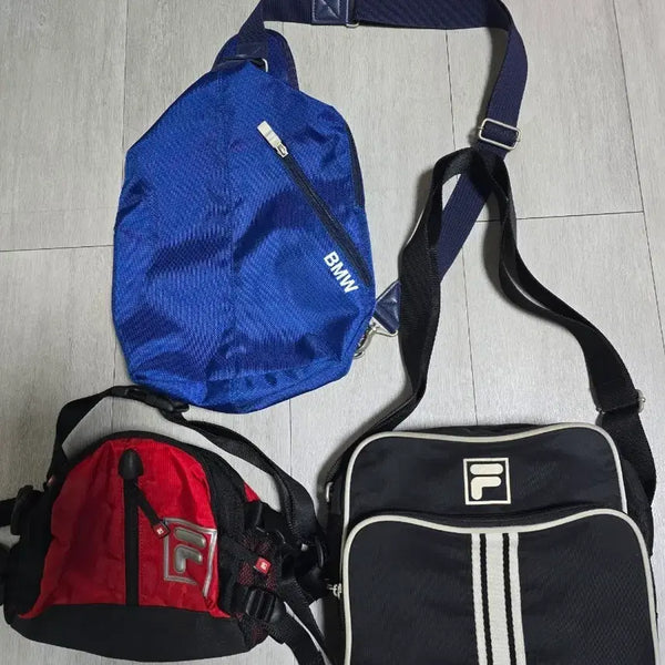 [BUNJANG] BMW Sling Bag & Crossbody Bag + FILA Waist Bag 3-Piece Set / BMW슬링백  크로스백 + FILA 힙색 가방 3종 세트 스포츠 레저가방