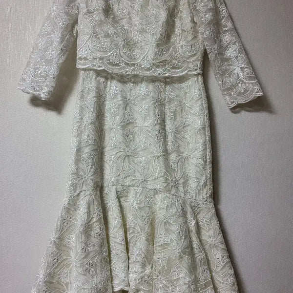 [BUNJANG] Mermaid Wedding Dress with Lace Detail / 최종가격내림)셀프웨딩 머메이드드레스