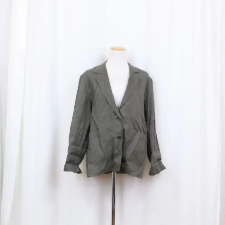 [BUNJANG] BEAKER 100% Linen Jacket Khaki / [정품] 비이커(BEAKER) 여성 마 100% 린넨 자켓 2 상상샵