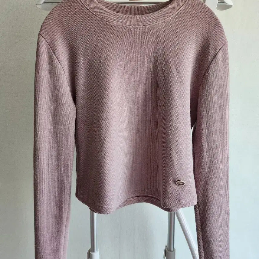 [BUNJANG] Long Sleeve Crop Top Rose Pink Size 44-55 / 긴팔 크롭티 로즈핑크 44-55반