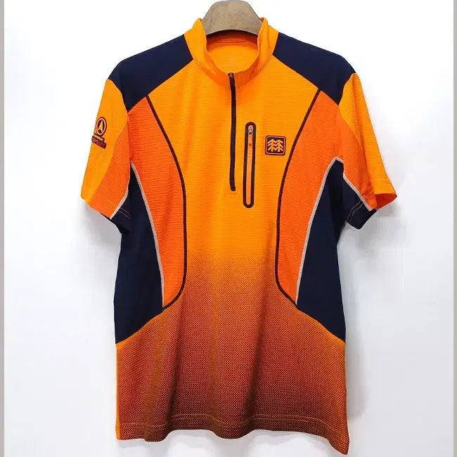 [BUNJANG] KOLON SPORT Zip-Up T-Shirt Orange Size 95 / 코오롱스포츠 정품 집업 티셔츠 95 J-24