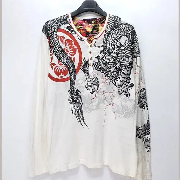 [BUNJANG] Dragon Long Sleeve T-Shirt / 드래곤 긴팔 티셔츠 105 J-498