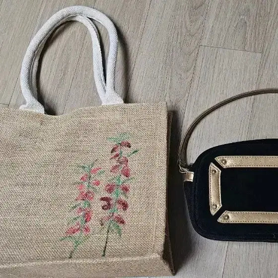 [BUNJANG] Tote Bag & Cosmetic Pouch Bundle Set / 에코백(미사용)가방,핸드백 ( 화장품파우치)일괄