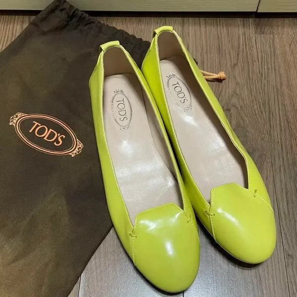 [BUNJANG] TOD'S Yellow Leather Flat Shoes / 토즈TODS 플랫슈즈 구두 신발