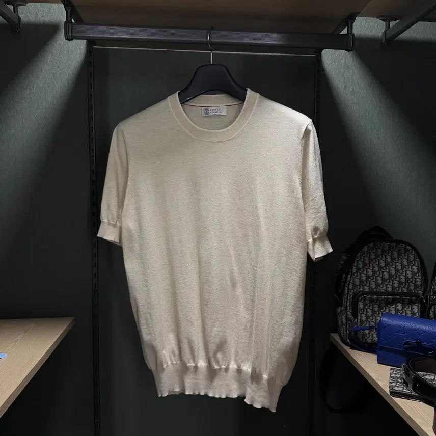 [BUNJANG] Brunello Cucinelli Cotton Knit Short Sleeve T-Shirt Size 52 / 브루넬로 쿠치넬리 코튼 니트 반팔 52사이즈