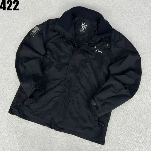 [BUNJANG] Evisu Black Windbreaker Jumper M/L / EVISU 에비수 블랙 바람막이 점퍼 m/l