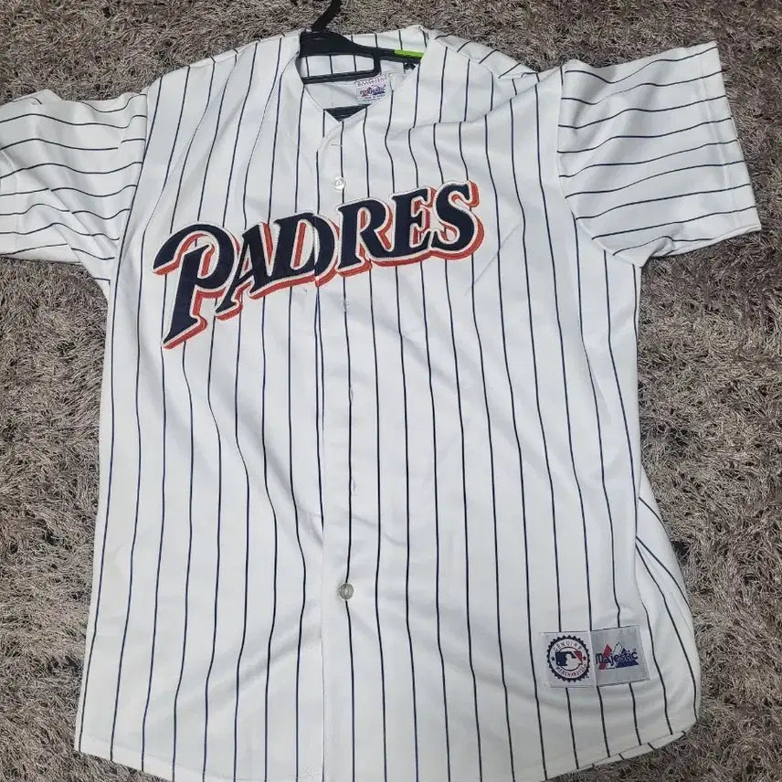 [BUNJANG] Majestic San Diego Padres Striped Baseball Jersey / 마제스틱 샌디에이고 파드리스 줄무늬 유니폼