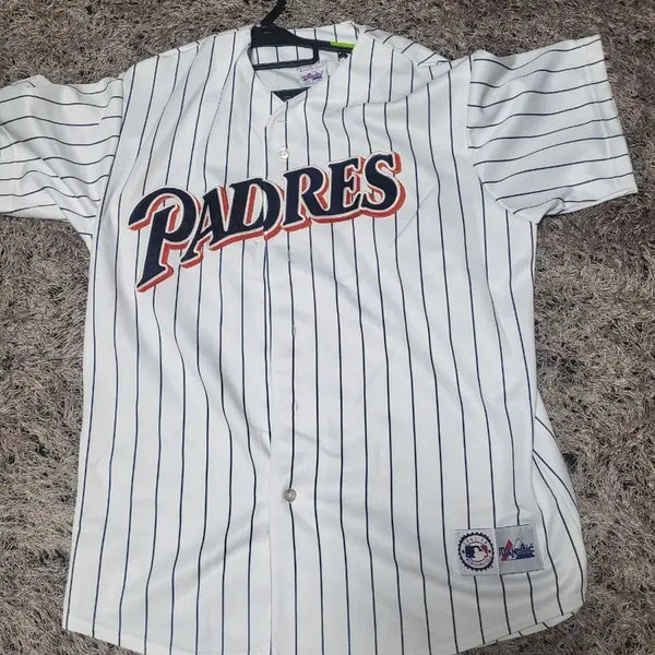 [BUNJANG] Majestic San Diego Padres Striped Baseball Jersey / 마제스틱 샌디에이고 파드리스 줄무늬 유니폼