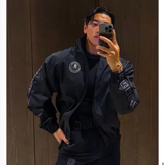 [BUNJANG] Raphanato Etoile Black Windbreaker Jacket Size 50 / 라피나토에뚜알 / 블랙 바람막이 자켓 / 50 사이즈 새제품 팝니다