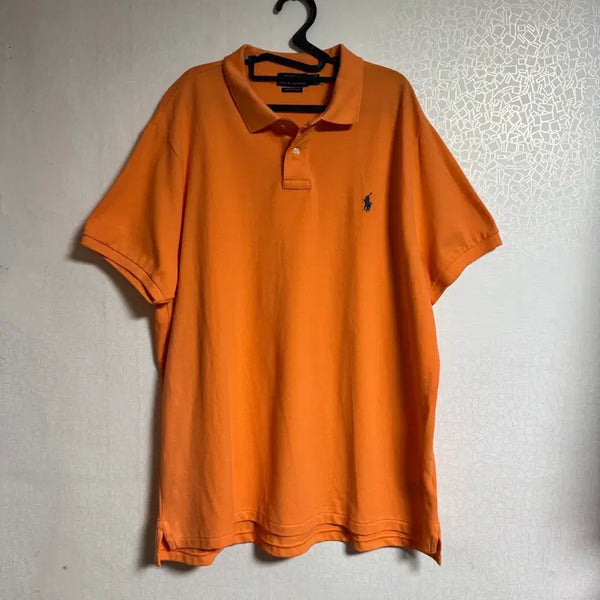 [BUNJANG] Polo Ralph Lauren Orange Short-Sleeve Polo Shirt / 폴로 오렌지 반팔 카라티 팝니다