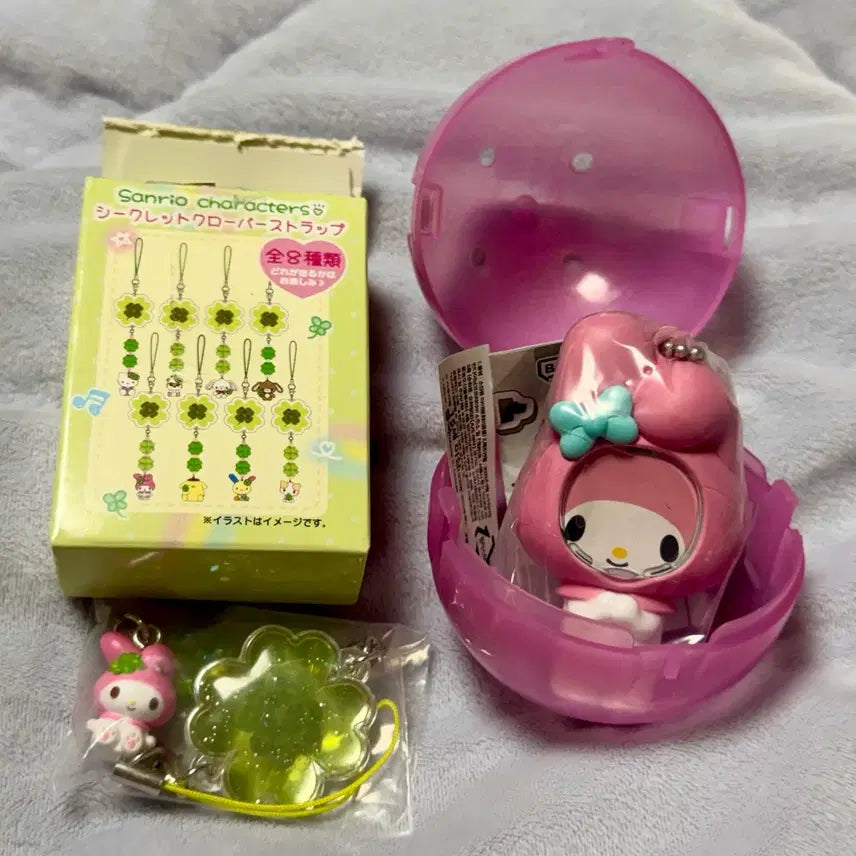 [BUNJANG] Sanrio My Melody Clover Strap & Photocard Frame Gacha Bundle Set / 산리오 마이멜로디 클로버 스트랩, 포토프레임 가챠 일괄