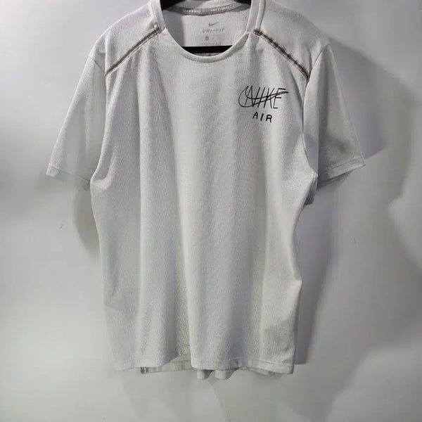 [BUNJANG] Nike Air Dri-FIT Multi Swoosh 2.0 Running T-Shirt - White (Size M) / [M] 나이키 에어 러닝 반팔 티셔츠 드라이핏 화이트 멀티 스우시 2.0
