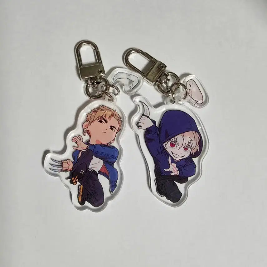 [BUNJANG] Killer Bedro Kageo & Johhan Acrylic Keychain Set / 킬러 배드로 아크릴 키링 카게오, 조한