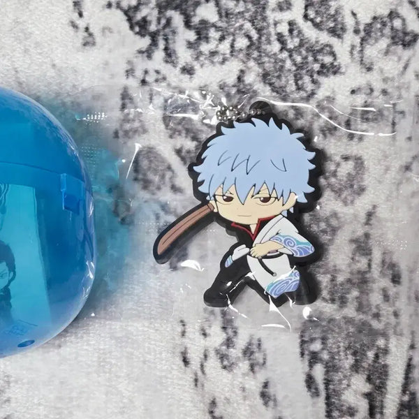 [BUNJANG] Gintama Gintoki Rubber Strap Keychain Gacha / 은혼 긴토키 러버스트랩 키링 가챠