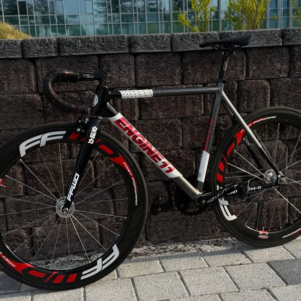 [BUNJANG] Red Charcoal Half-Track Bicycle Frame / 레드차콜 반차 급처