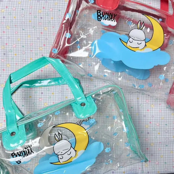 [BUNJANG] Vintage Marshmallow PVC Bag Beach Bag / 고전문구 고전 마시마로 pvc 가방 비치백 엽기토끼