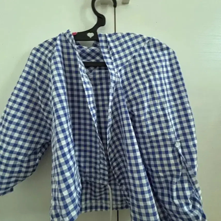 [BUNJANG] Shushu & Crae Blue Check Shirt Jacket / 슈슈앤크라 블루 체크 셔츠 자켓