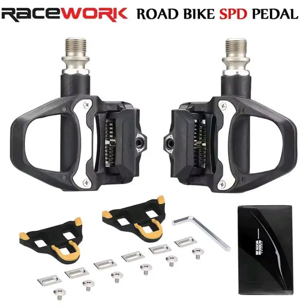 [BUNJANG] RACEWORK Road Bike SPD Cleat Pedal Set / RACEWORK 로드바이크 SPD 클릿 페달 세트