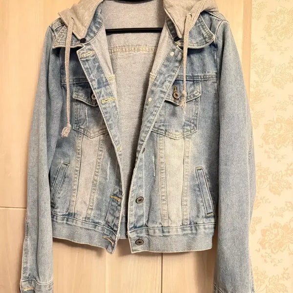 [BUNJANG] Hooded Denim Jacket / 후드 데님 청자켓