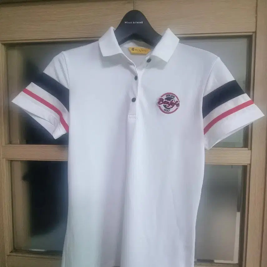 [BUNJANG] Ben Jeffery Golf Women's White Polo T-Shirt / 벤제프 골프 여성 반팔 화이트 폴로티 90