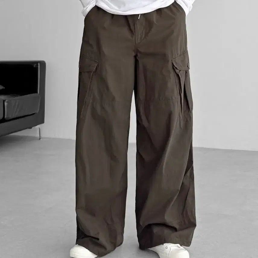 [BUNJANG] 26ss Wide Cargo Pants Brown/Black XL / 26ss 와이드 카고 팬츠 브라운/블랙 XL(32-34)사이즈 일괄 판매