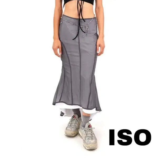 [BUNJANG] HYEIN SEO Fishtail Mermaid Midi Skirt / HYEIN SEO 혜인서 피시테일 미디 스커트 머메이드 스커트