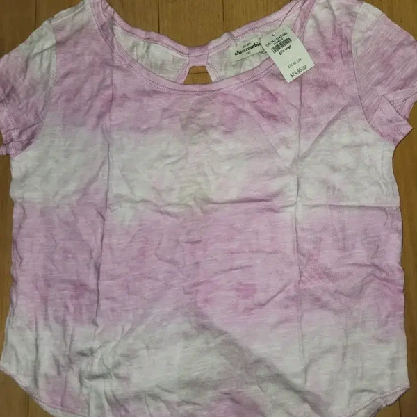 [BUNJANG] Abercrombie & Fitch Short Sleeve T-Shirt Pink/White XS / 아베크롬비 핑크/화이트 반팔 티셔츠 XS사이즈입니다