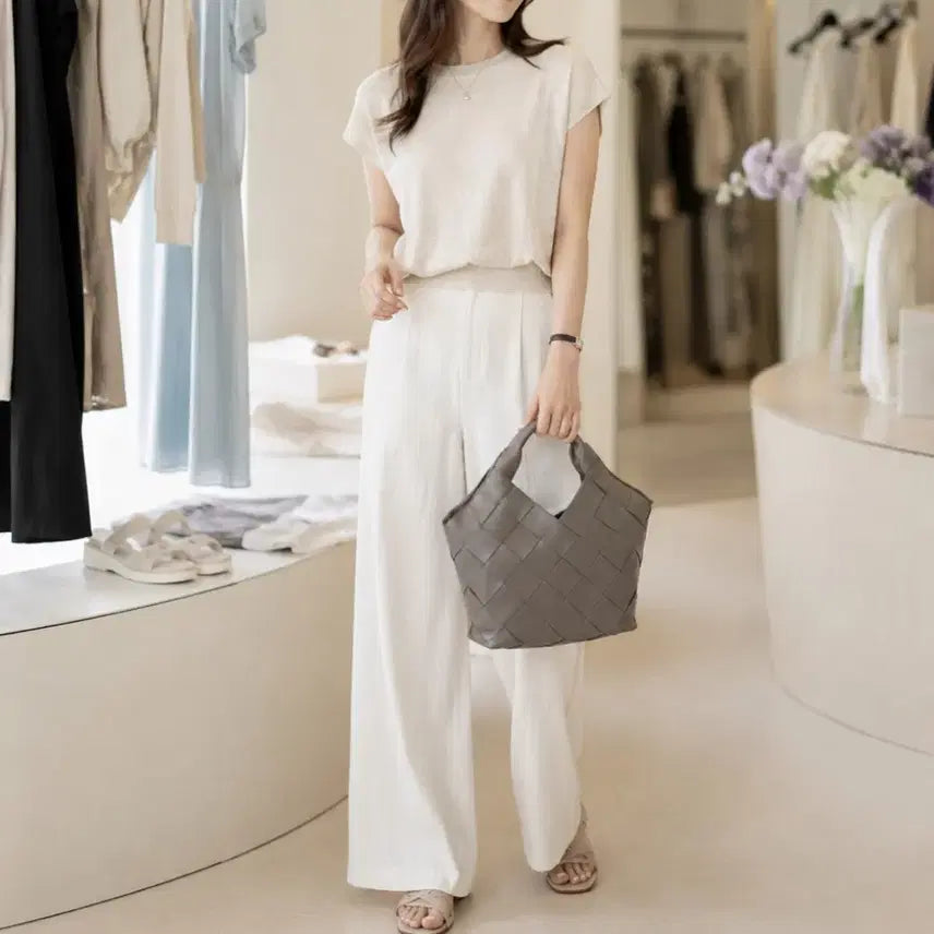[BUNJANG] La Maison de YJ Tote Bag Gray / 라메종드지 토트백 가방 그레이