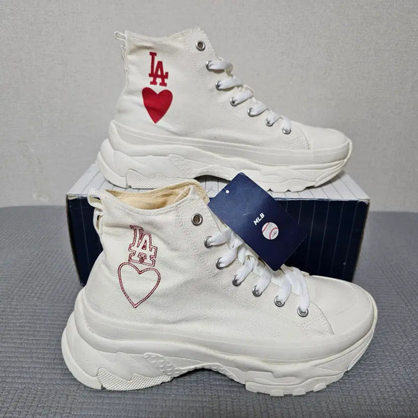 [BUNJANG] MLB Chunky LA Dodgers High-Top Sneakers / MLB 스니커즈 청키 LA 다저스 하이