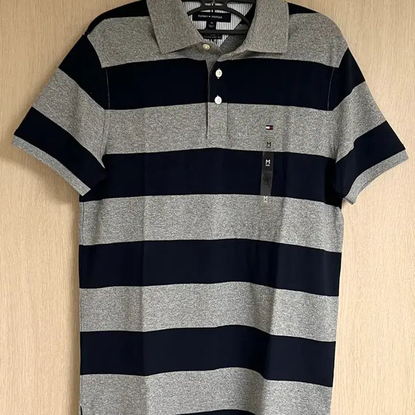 [BUNJANG] Tommy Hilfiger Men's Striped Short-Sleeve Polo T-Shirt / [새옷]타미힐피거 반팔티 남성반팔 카라티 스트라이프티 반팔카라티