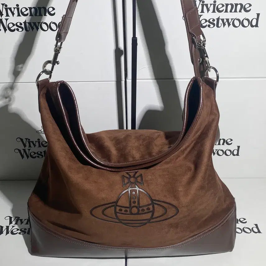 [BUNJANG] Vivienne Westwood Tote Bag Clutch Bag Brown Big Logo / 비비안웨스트우드 토트백 클러치백  갈색  빅로고