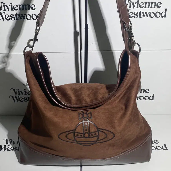 [BUNJANG] Vivienne Westwood Tote Bag Clutch Bag Brown Big Logo / 비비안웨스트우드 토트백 클러치백  갈색  빅로고