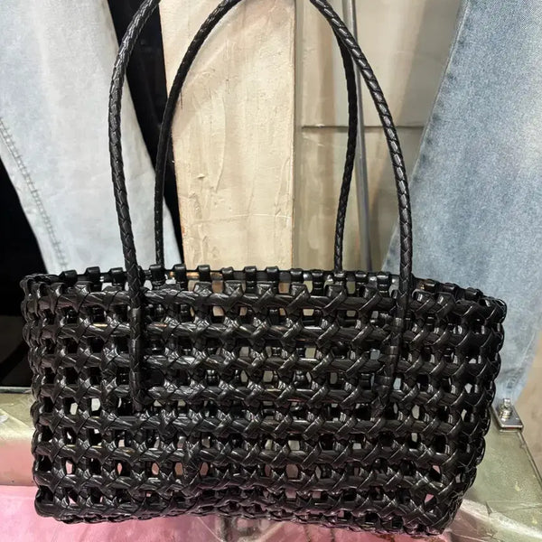 [BUNJANG] Black Mesh Tote Bag / 블랙 메시 토트백