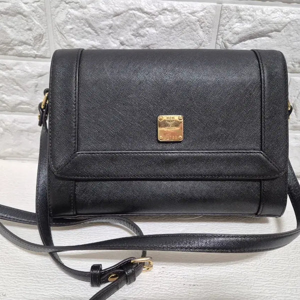 [BUNJANG] MCM Leather Crossbody Bag / 엠씨엠