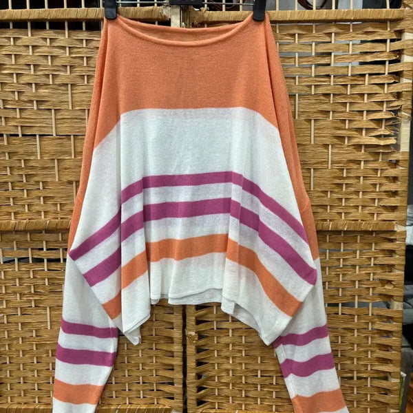 [BUNJANG] Striped Knit T-Shirt / 니트 티셔츠