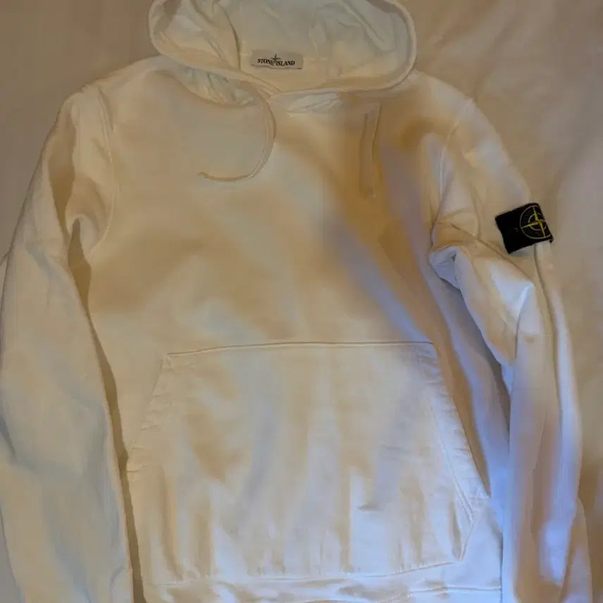 [BUNJANG] Stone Island White Hoodie / STONE ISLAND 스톤 아일랜드 화이트 후드 흰색 100L