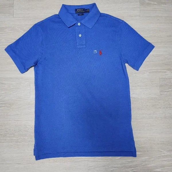[BUNJANG] Polo Ralph Lauren Blue Short Sleeve Polo Shirt M / 폴로 랄프로렌 블루 반팔 카라티 M