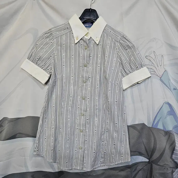 [BUNJANG] Burberry Logo Stripe Shirt / 버버리 로고 스트라이프  셔츠
