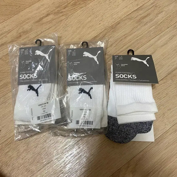 [BUNJANG] Puma Football Socks Set (White/Black) / 푸마 풋볼 양말