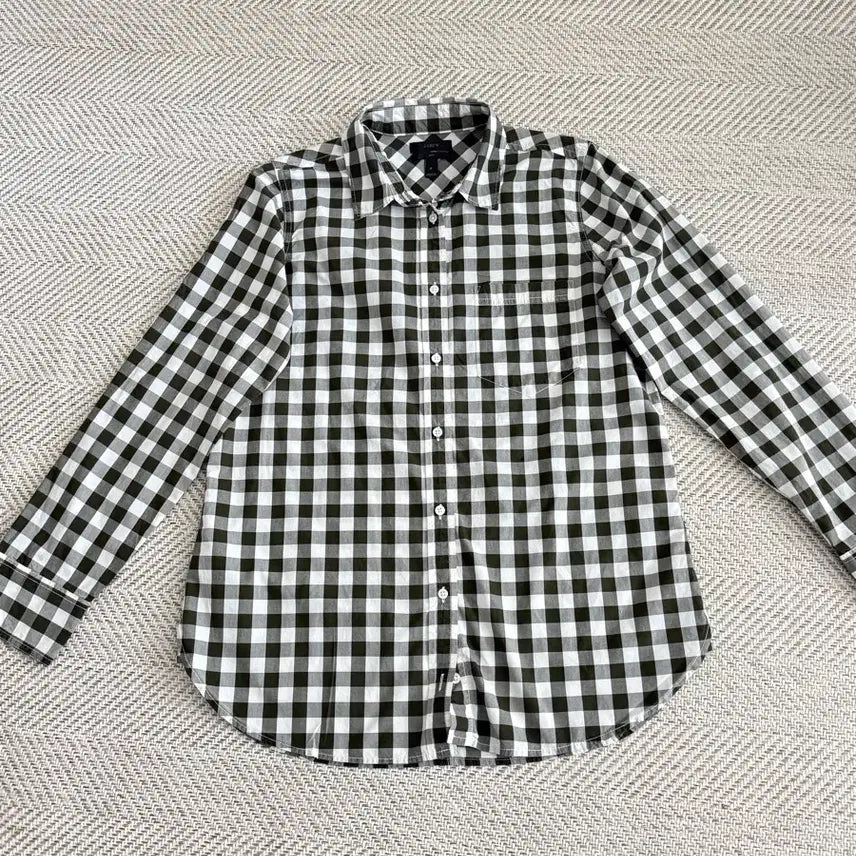 [BUNJANG] J.Crew Black/White Checkered Shirt / 제이크루 J.Crew 블랙/화이트 체크 셔츠