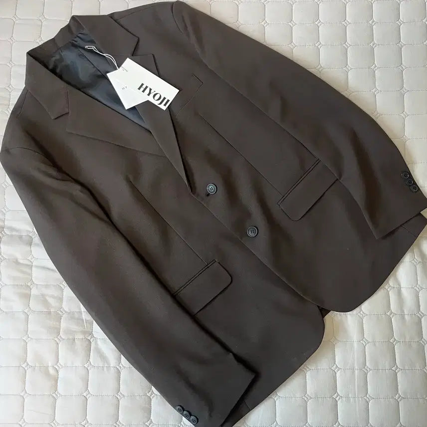 [BUNJANG] Hyo-ji Spring/Summer Regular Blazer - Brown (L) / 새상품, L) 효지 봄여름 레귤러 블레이저 브라운