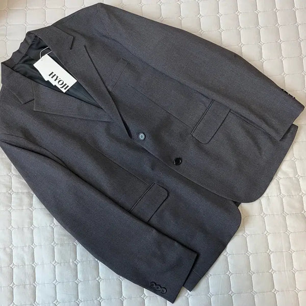 [BUNJANG] HyoJi Spring/Summer Regular Blazer Charcoal / 새상품, L) 효지 봄여름 레귤러 블레이저 차콜
