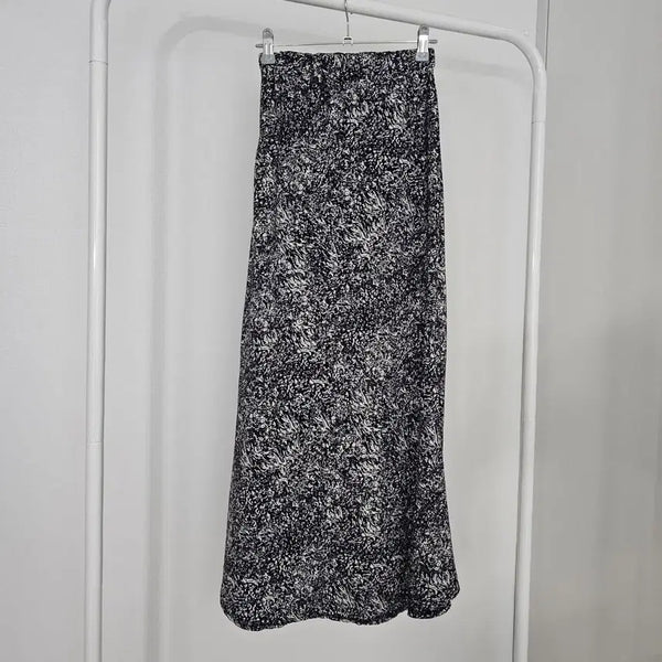 [BUNJANG] Line Banding Long Skirt / # 프린티드 밴딩 라인 롱스커트