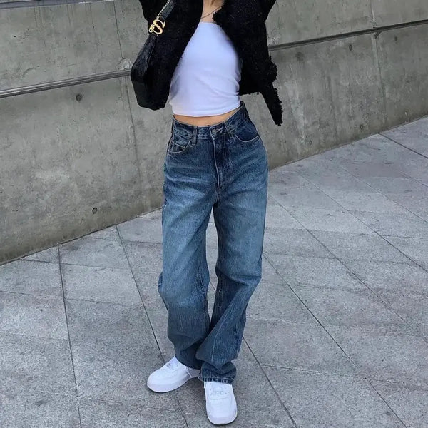 [BUNJANG] Washed Denim Straight Fit Pants / (마지막 가격내림)워싱 데님 일자핏 팬츠