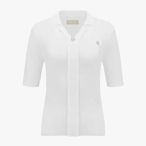 [BUNJANG] Fair Liar 7/10 Sleeve Golf Knit T-Shirt / 페어라이어 7부 골프 반팔 니트